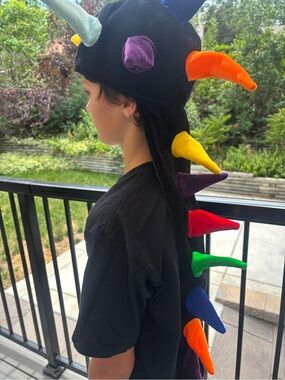 Kids Multicolor Spike Hat Costume
